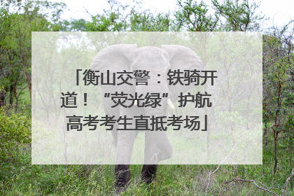 衡山交警：铁骑开道！“荧光绿”护航高考考生直抵考场